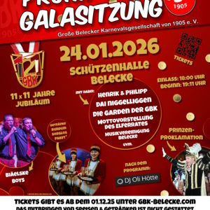 Nicht-Mitglieder Ticket(s) Prunk- & Galasitzung 2026